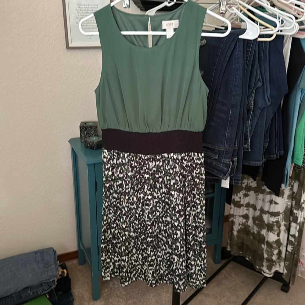 Ann Taylor Loft Color Block Dress Size 2